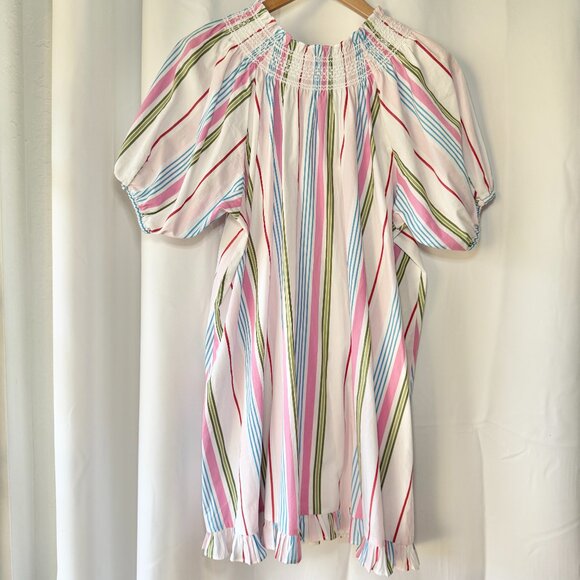 NWOT Hill House The Genevieve Nap Dress Size Medium Rainbow Stripe Cotton Medium - Picture 5 of 15